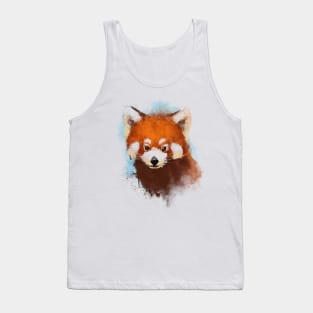 Red panda Ink Illustration - Fluffy Cute Animal - Nature Forest Tank Top